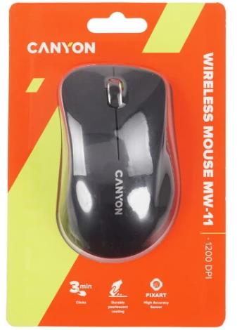 Мышь беспроводная CANYON MW-11 черный...