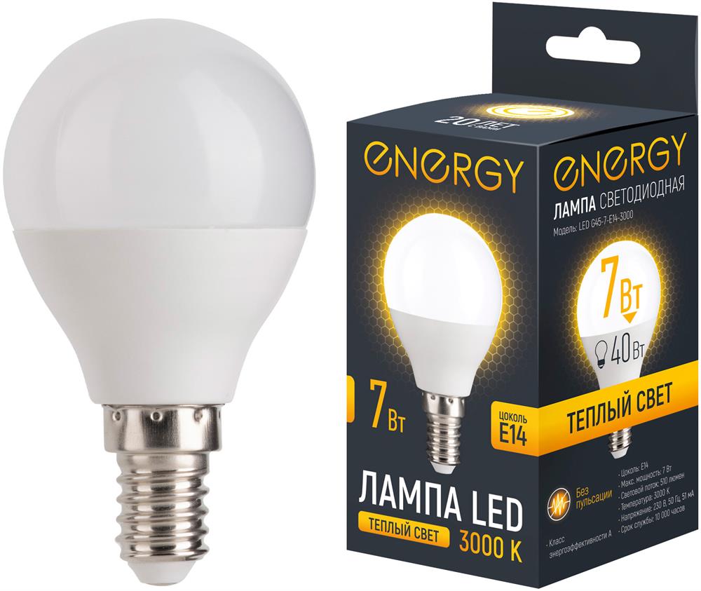  ENERGY LED G45-7-E14-3000 (109315)