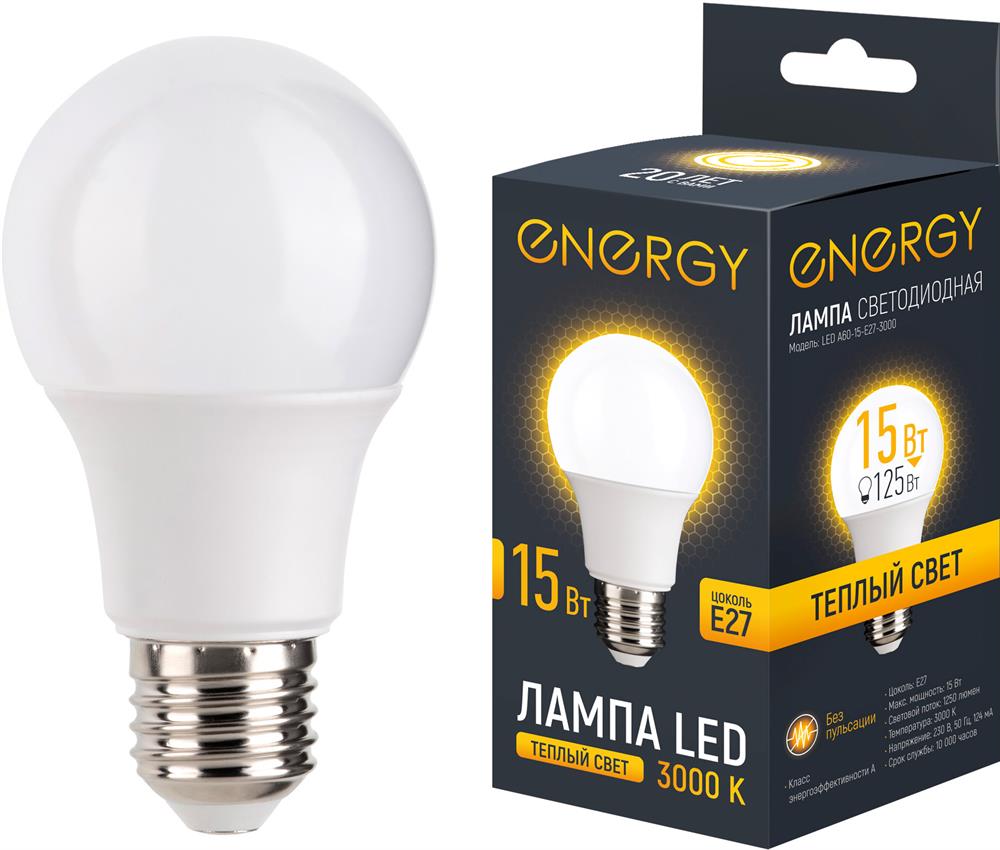  ENERGY LED А60-15-E27-3000 (109310)