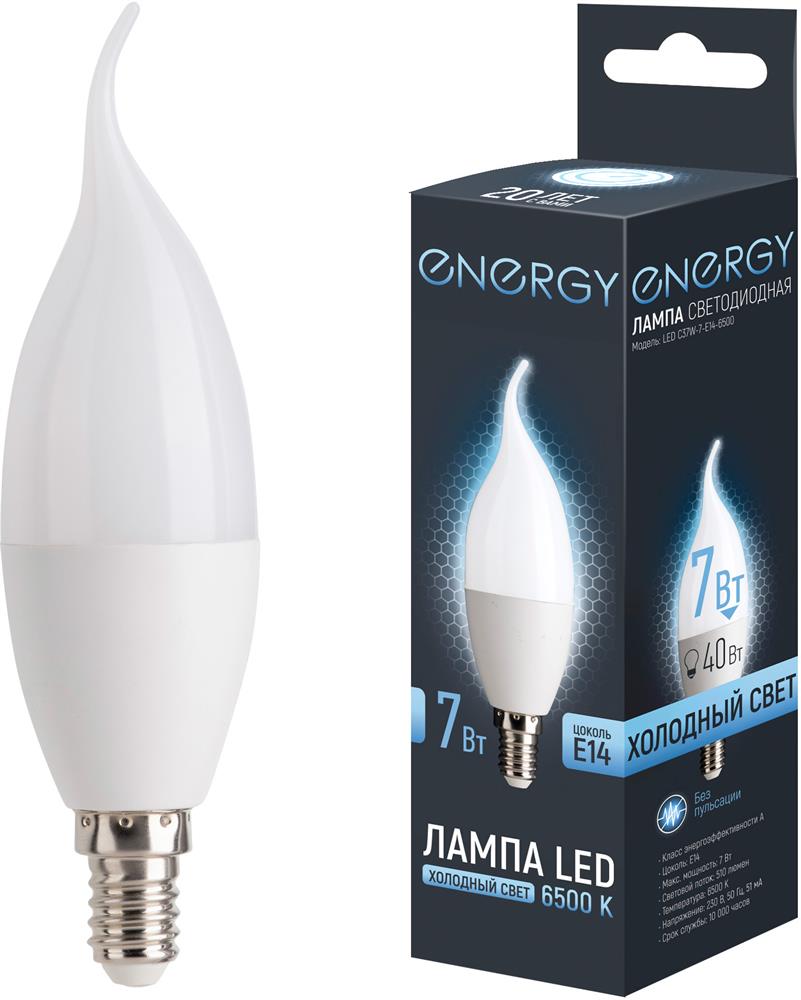 Лампа светодиодная ENERGY LED С37W-7-E14-6500...