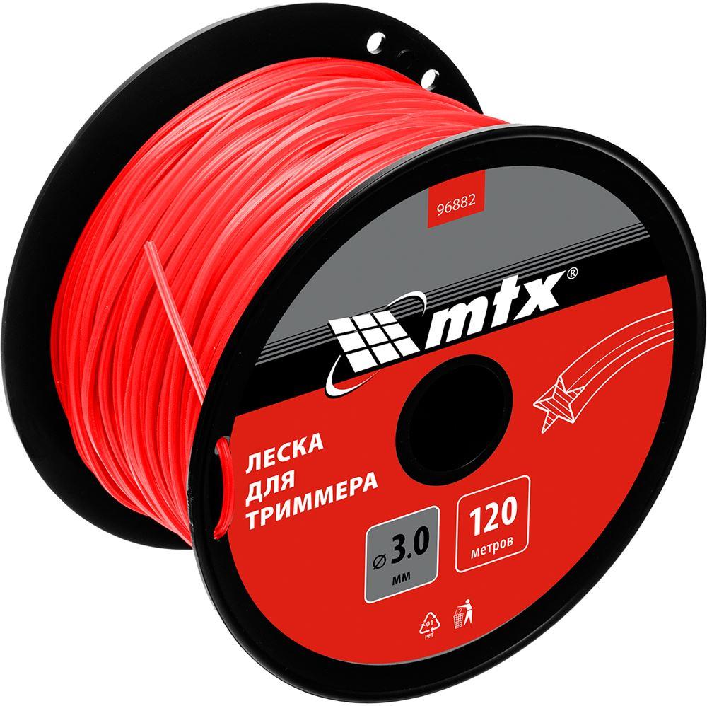  MTX Леска для триммера звезда 3,0 мм х 120 м,...