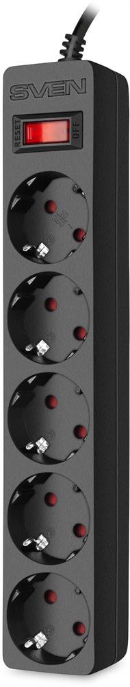  SVEN SF-05E 3,0 м (5 розеток) черный