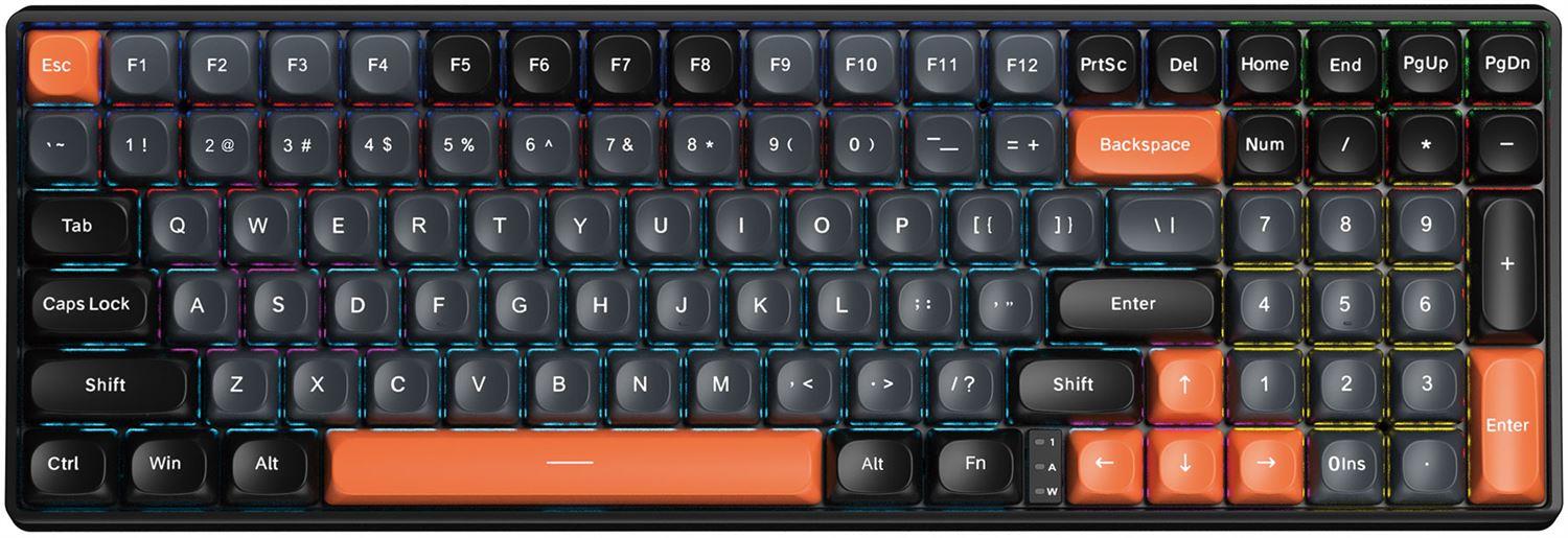 Клавиатура AULA S100 Black-Gray-Orange,...