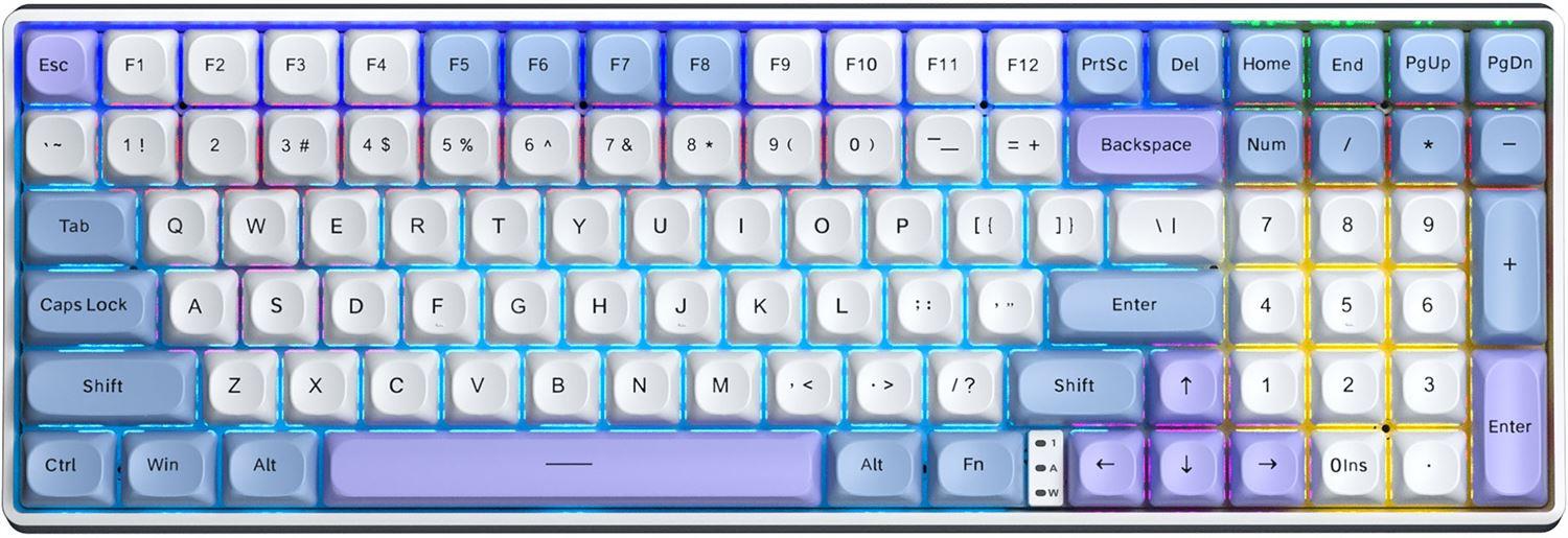 Клавиатура AULA S100Pro Blue-White-Dark Purple,...