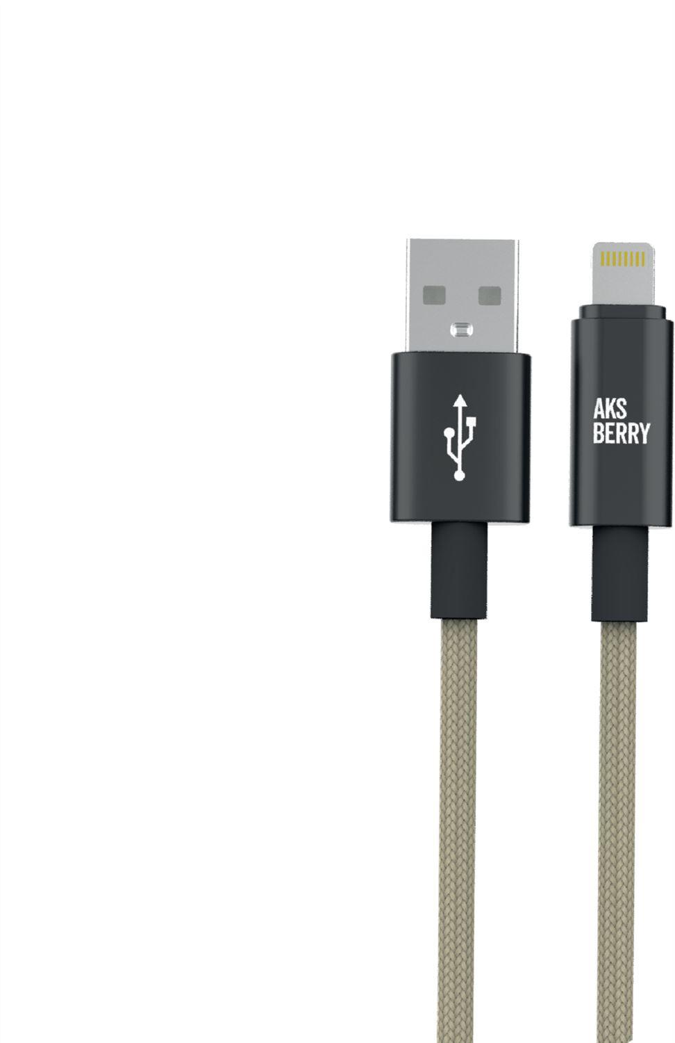 ������ AKSBERRY (6900295500015) X163 Nylon silk USB-A ? Lightning, �������