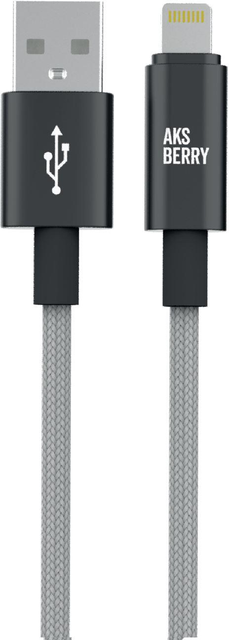 ������ AKSBERRY (6900295490019) X163 Nylon silk USB-A ? Lightning, �����