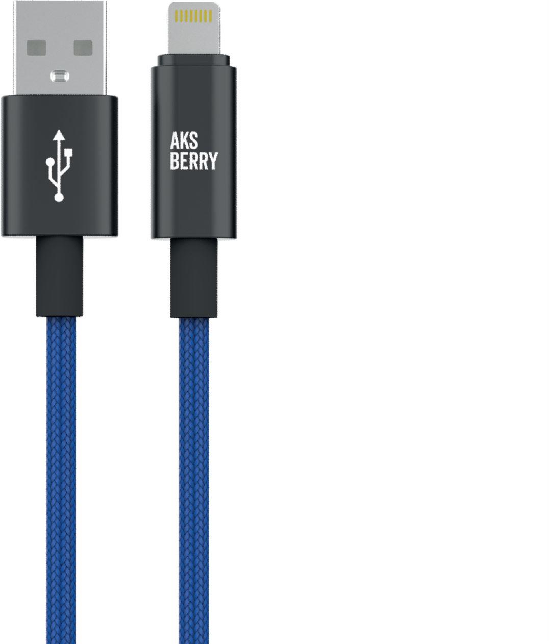 ������ AKSBERRY (6900295520013) X163 Nylon silk USB-A ? Lightning, �����