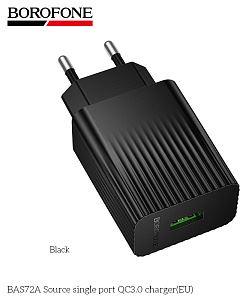  BOROFONE (6941991122637) BAS72A 1USB 3.0A QC3.0 18W Black
