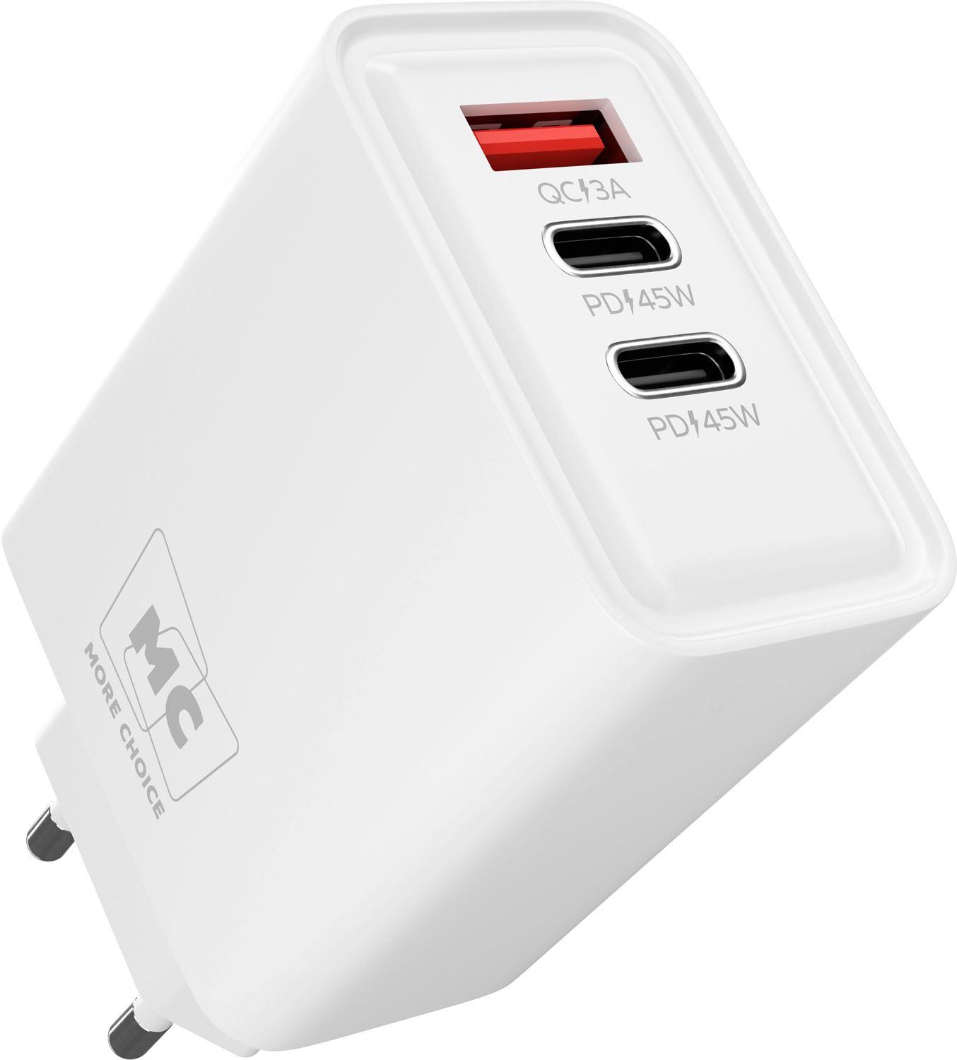  MORE CHOICE (4620202555632) NC90 1USB+2Type-C 3.0A PD 45W White