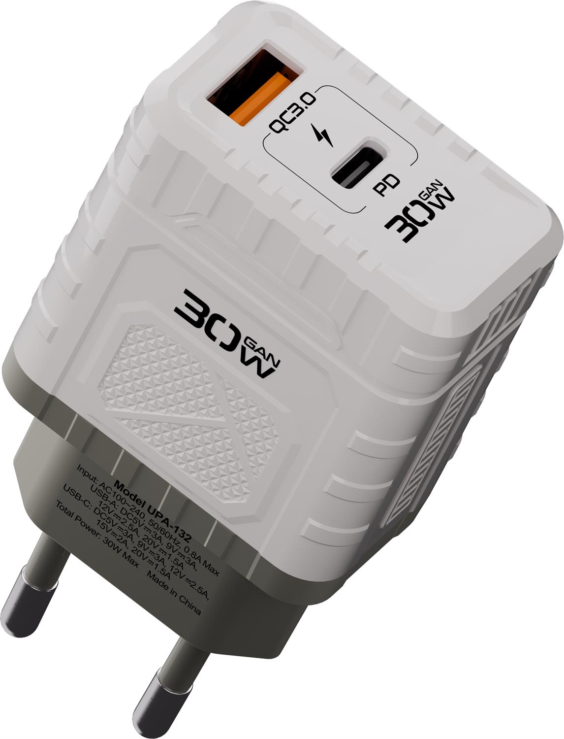   DEFENDER (83230) UPA-132 30W, USB A+C, 