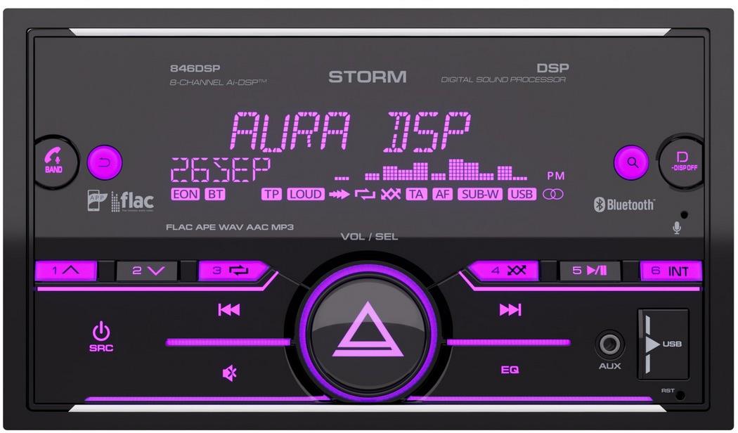 AURA STORM-846 2-Din USB-