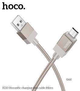  HOCO (6942007646796) X110m  micro USB , 1 , Gold
