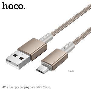  HOCO (6942007656016) X119m  micro USB , 1 , Gold