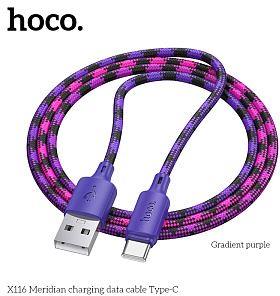  HOCO (6942007650830) X116a , Type-C, 1 , Gradient Purple