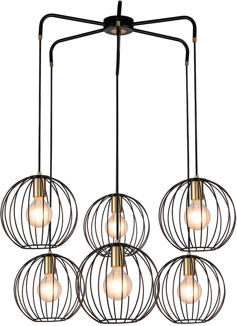  ESCADA 10176/6 E27*60W Black/Brass