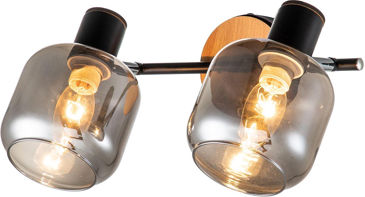  ESCADA 10177/2A E14*40W Black/Chrome/Wood