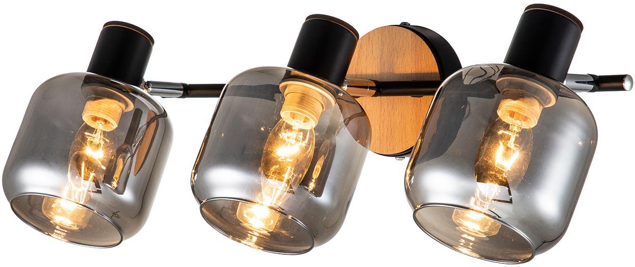  ESCADA 10177/3A E14*40W Black/Chrome/Wood