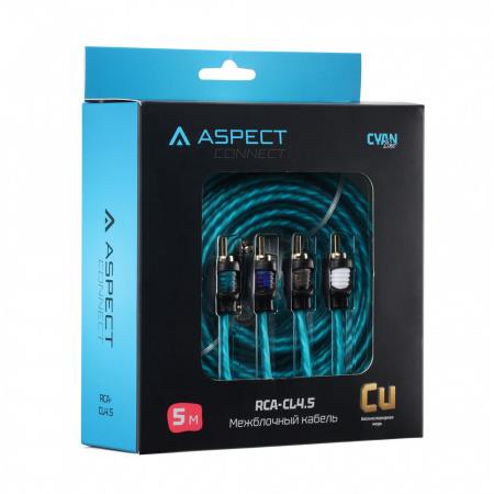  ASPECT RCA-CL4.5, Cyan Line, ����� ����, OFC, 1 �����, 4RCA-4RCA, 5�