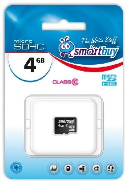  SMARTBUY (SB4GBSDCL10-00) MicroSDHC 4GB Class10