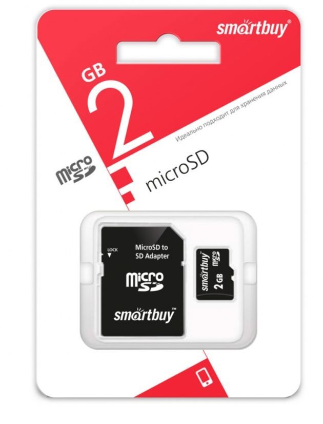 SMARTBUY (SB2GBSD-01) MicroSD 2GB+